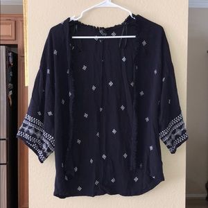Navy Blue Kimono